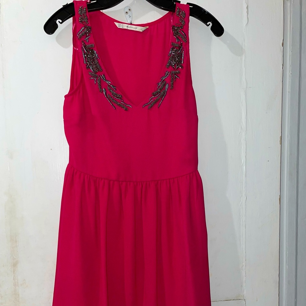 Zara trafaluc small pink dress